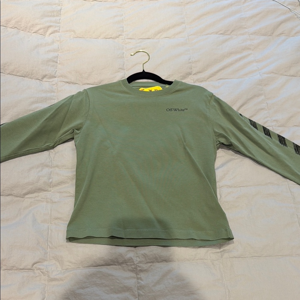 Off-White Green Long Sleeve Tee